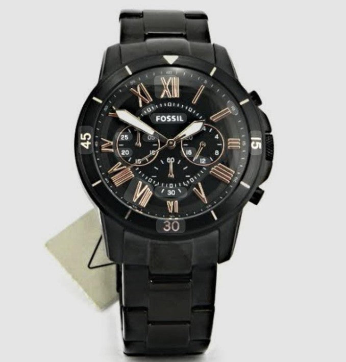 Fossil Grant Sport Black Chronograph Watch for Men